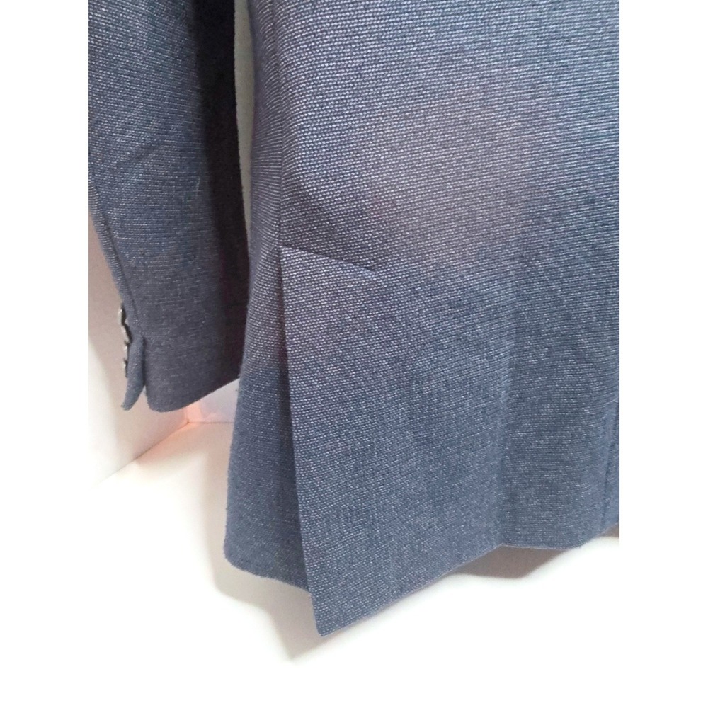 Angelo Litrico Blue Textured Slim Fit Two Button Top Stitch Sport Coat US 42 - Picture 5 of 14
